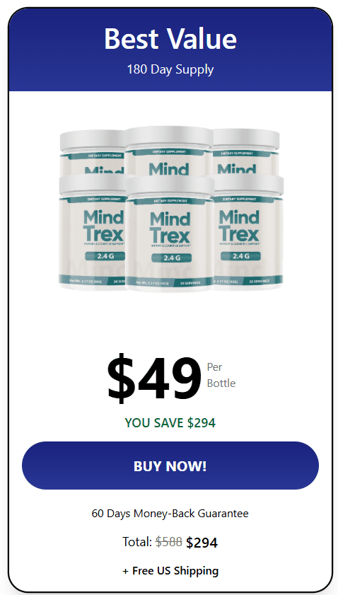 mind trex 6 bottles price